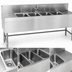 Thumbnail image #3 for Spec-Bar Four-Compartment Underbar Sink Unit with Left Drainboard, 66 Inch Wide x 19 Inch Deep