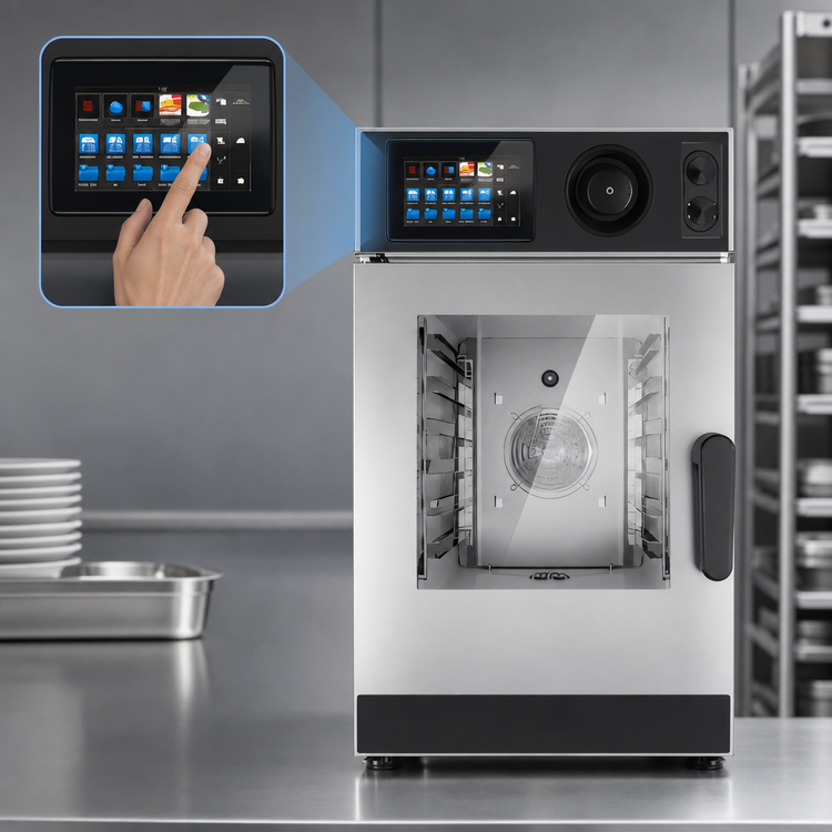 Product image #3 for Lainox Compact Naboo 6 x 2/3 GN Electric Direct Steam Countertop Combi Oven