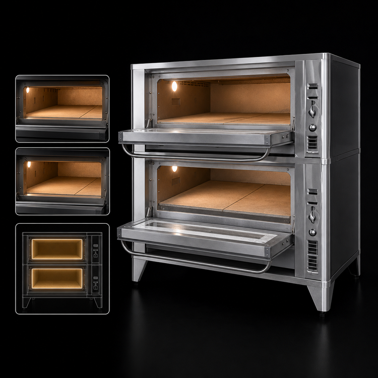 Product image #3 for Blodgett Double-Deck Gas Deck Oven with 42 x 32 Inch Deck Interiors