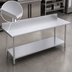 Thumbnail image #3 for Duke 108-Inch x 24-Inch Stainless Steel Work Table with 5-Inch Riser and Stainless Undershelf