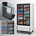 Thumbnail image #3 for Turbo Air TGM-35R-N 2-Section Glass Door Refrigerated Merchandiser, 29.27 Cu. Ft., Sliding Doors