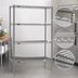 Thumbnail image #3 for Eagle Valu-Master Red-i-Pak 4-Tier Stationary Wire Shelving Unit, 36W x 24D x 74H, Pewter Gray Epoxy Finish