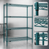 Thumbnail image #3 for EagleGard Red-i-Pak 4-Tier Wire Shelving Unit, 60 x 18 x 63 Inches, Blue-Green Hybrid Epoxy Finish