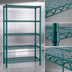 Thumbnail image #3 for Eagle Group Valu-Gard 5-Tier Stationary Wire Shelving Starter Unit, 30 x 24 x 86 Inches, Green Epoxy
