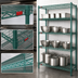 Thumbnail image #3 for Eagle Group Valu-Gard 4-Tier Stationary Starter Wire Shelving Unit, 42W x 18D x 74H, Green Epoxy