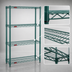 Thumbnail image #3 for Eagle Group Valu-Gard 4-Tier Wire Shelving Starter Unit, 30 x 21 x 74 Inches, Green Epoxy Finish