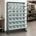 Thumbnail image #3 for Quantum Sloped Single-Sided Steel Pick Rack with 8 Shelves and 40 Clear Bins, 400 lb Capacity, 12D x 36W x 60H