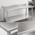 Thumbnail image #3 for Duke 72 x 24-Inch Stainless Steel Work Table with 1-1/8-Inch Straight Riser and Stainless Undershelf