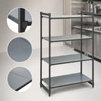 Thumbnail image #3 for Cambro Camshelving® Basics Plus CBU214264S4580 4-Tier Solid Stationary Polymer Shelving Starter Unit, 21 x 42 x 64 Inches, Brushed Graphite