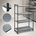 Thumbnail image #3 for Cambro Camshelving Basics Plus 4-Tier Solid Stationary Starter Polymer Shelving Unit, 21 x 42 x 64 Inches, Brushed Graphite
