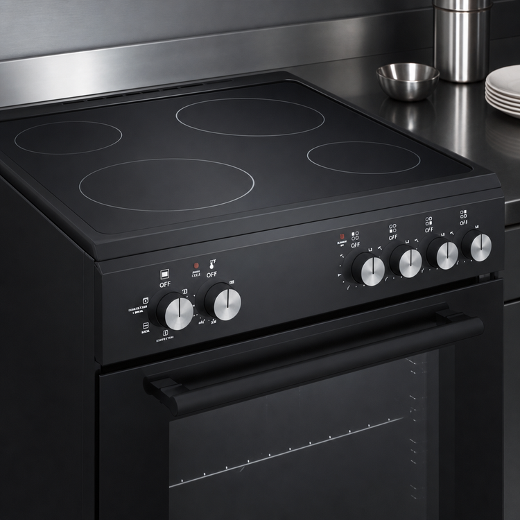 Product image #4 for Summit Appliance 24-Inch Black Smooth-Top Electric Convection Range with Ceramic Glass Cooktop