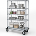 Thumbnail image #3 for Quantum 4-Shelf Mobile Enclosure Cart, 36 x 18 x 70 Inches, Chrome Plated Finish