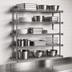 Thumbnail image #3 for QuadTruss 5-Tier Piggyback Wall-Mounted Wire Shelf Kit, 24 x 18 Inches, Chrome