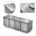 Thumbnail image #3 for 96 Inch x 36 Inch Stainless Steel Chef Table with Cabinet Base and Hinged Locking Doors