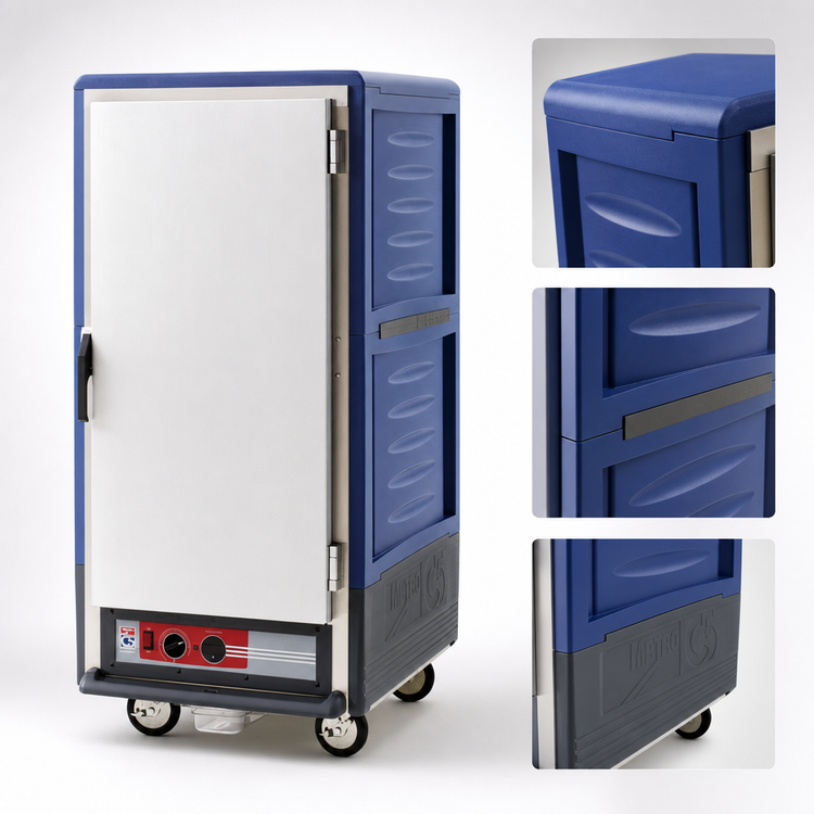 Product image #3 for Metro C5 3 Series 3/4 Height Heated Holding Cabinet with Solid Door, Blue Insulation Armour
