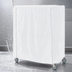 Thumbnail image #3 for Metro Waterproof Vinyl-Nylon Coated Banquet Cart Cover with PVC Zipper, 48 x 24 x 74 Inches, White