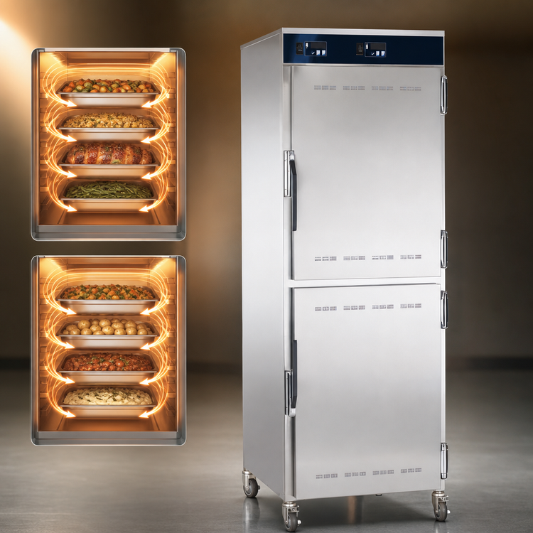 Product image #4 for Alto-Shaam Quick Ship Halo Heat Double-Compartment Low Temperature Holding Cabinet, 120V, 5-Inch Casters