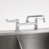 Thumbnail image #3 for T&S Brass 8-Inch Center Deck Mount Manual Equip Faucet with 10-Inch Swing Nozzle and Wrist Handles
