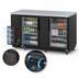 Thumbnail image #3 for Turbo Air Super Deluxe Two-Section Glass Door Back Bar Cooler, 23 Cu. Ft., Self-Contained