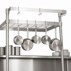 Thumbnail image #3 for BK Resources APU-72BAR 72-Inch Add-On Pot Rack Bar with 12 Stainless Steel Double Hooks