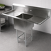 Thumbnail image #3 for John Boos Pro-Bowl 1-Compartment Stainless Steel Sink with Left and Right Drainboards and 10-Inch Backsplash, 105-1/4 Inch Wide