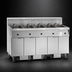 Thumbnail image #3 for Imperial 5-Battery Electric Floor Fryer with Built-In Space Saver Filter System, 50 lb Per Tank