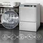 Thumbnail image #3 for Champion UH230B Undercounter High-Temperature Dishwasher, Built-In Booster, 40 Racks/Hour, 20" x 20" Racks