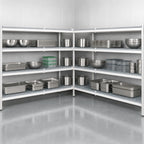 Thumbnail image #3 for Fermod Fermostock 4R31B71-CE 4-Tier Corner Expansion Shelving Unit, 31W x 18D x 71H, Gray Aluminum, 800 lb. per Shelf