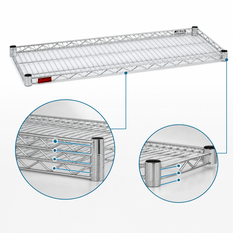 Product image #3 for Eagle Group QuadTruss 60" W x 14" D Stainless Steel Wire Shelf