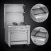 Thumbnail image #3 for Southbend Platinum Heavy Duty 36-Inch Gas Range with Two 18-Inch French Hot Tops and Cabinet Base