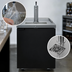 Thumbnail image #3 for Pro-Line E-Series 25-Inch Direct Draw Beer Dispenser with Glass Rinser, 1/2 Keg Capacity, Black Exterior
