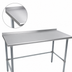 Thumbnail image #3 for John Boos Stallion 72-Inch x 24-Inch Stainless Steel Work Table with 1-1/2-Inch Rear Up-Turn and Galvanized Base