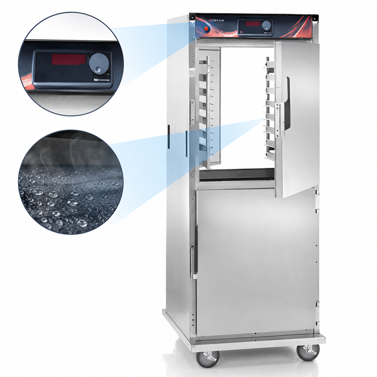Product image #3 for Cres Cor Insulated Pass-Thru Hot Holding Cabinet with AquaTemp, 32 Pan, 120V
