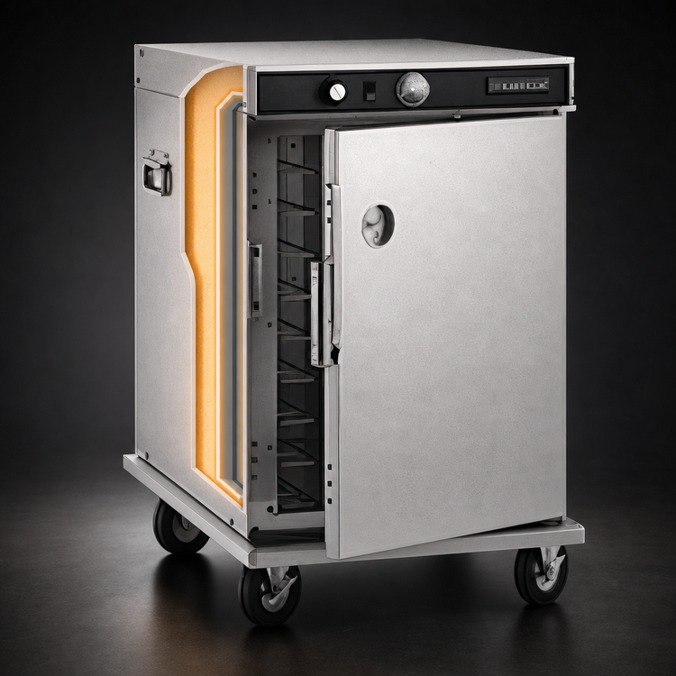 Product image #3 for Cres Cor Correctional Mobile Heated Half-Height Insulated Holding Cabinet for 8 18 x 26 Pans