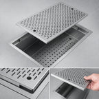 Thumbnail image #3 for Krowne Royal Series KR-D30 30-Inch Drop-In Bar Top Drainer Tray, Stainless Steel, Removable Perforated Top, 1-1/2-Inch Drain