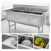 Thumbnail image #3 for Advance Tabco Special Value Series 3-Compartment Fabricated Sink with 15 x 24 x 14-Inch Bowls, No Drainboards