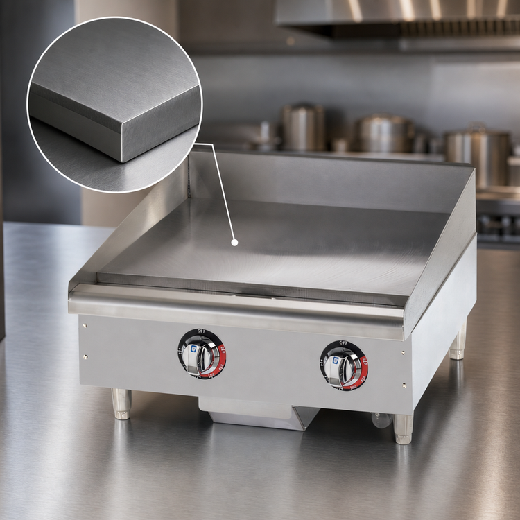 Product image #3 for Star-Max Heavy-Duty 24-Inch Electric Countertop Griddle with 1-Inch Polished Steel Plate