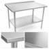 Thumbnail image #3 for John Boos Stallion 30 Inch x 36 Inch Stainless Steel Work Table with 1-1/2 Inch Rear Riser and Adjustable Undershelf