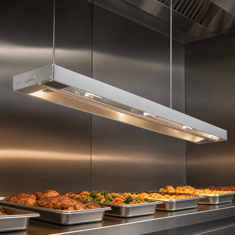Product image #3 for RedHots 96-Inch Single Standard-Watt Unlighted Strip Heat Lamp, 208V