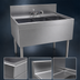 Thumbnail image #3 for Glastender Three-Compartment Underbar Sink Unit with Deck-Mount Faucet, 36