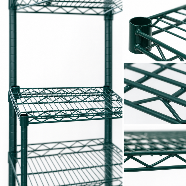 Product image #4 for Advance Tabco Special Value Heavy Duty Wire Shelf, 54 Inch x 18 Inch, Green Epoxy Coated