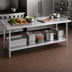Thumbnail image #3 for Duke 120 x 36 Inch Stainless Steel Work Table with Undershelf, Flat Top