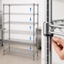Thumbnail image #3 for Metro Super Adjustable Super Erecta® Add-On Wire Shelving Unit, 48 Inches W x 18 Inches D x 74 Inches H, 5 Shelves, Chrome Plated
