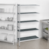 Thumbnail image #3 for Fermostock 5-Tier Add-On Polymer Shelving Expansion Kit, 52 x 22 x 83 Inches, Gray