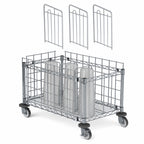 Thumbnail image #3 for Metro Chain Reaction CR1830CSU Undercounter Chrome Wire Cup Storage Unit, 30 x 18 Inch Storage Area, Removable Dividers and Locking Casters