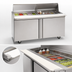 Thumbnail image #3 for Delfield Mega Top 64-Inch Two-Section Sandwich/Salad Prep Refrigerator with 12 Pans