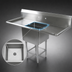 Thumbnail image #3 for John Boos Pro-Bowl 1-Compartment Stainless Steel Sink with Left and Right Drainboards, 83-1/4 Inch Wide