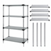 Thumbnail image #3 for Quantum Solid Stainless Steel Shelving Starter Kit with 4 Solid Shelves, 42 x 24 x 54 Inches