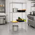 Thumbnail image #3 for Chrome Stationary 4-Shelf Wire Shelving Unit, 36 x 18 x 72 Inches