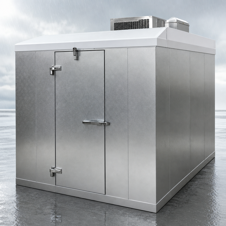 Product image #3 for Master-Bilt QS Series Quick Ship Outdoor -10°F Walk-In Freezer, 8' x 8' x 7'7" H, With Floor, R290 Capsule Pak ECO, 208-230V/1-Phase